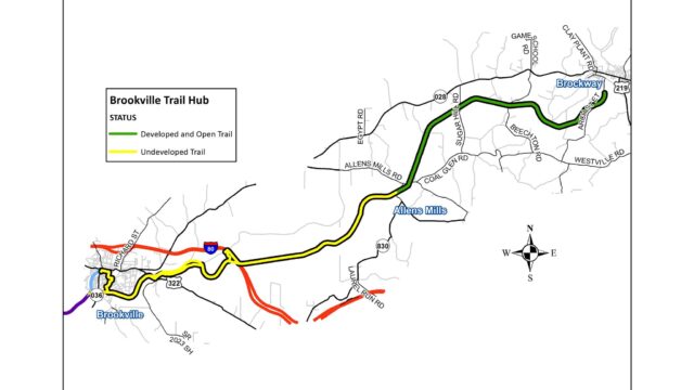 Brookville Trail Hub map