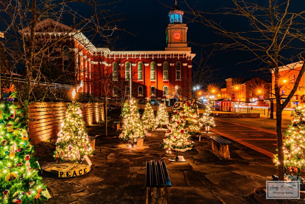 Brookville Courthouse Town Square Christmas Trees – Andy Burkett