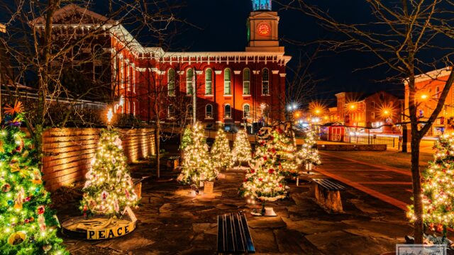 Brookville Courthouse Town Square Christmas Trees – Andy Burkett