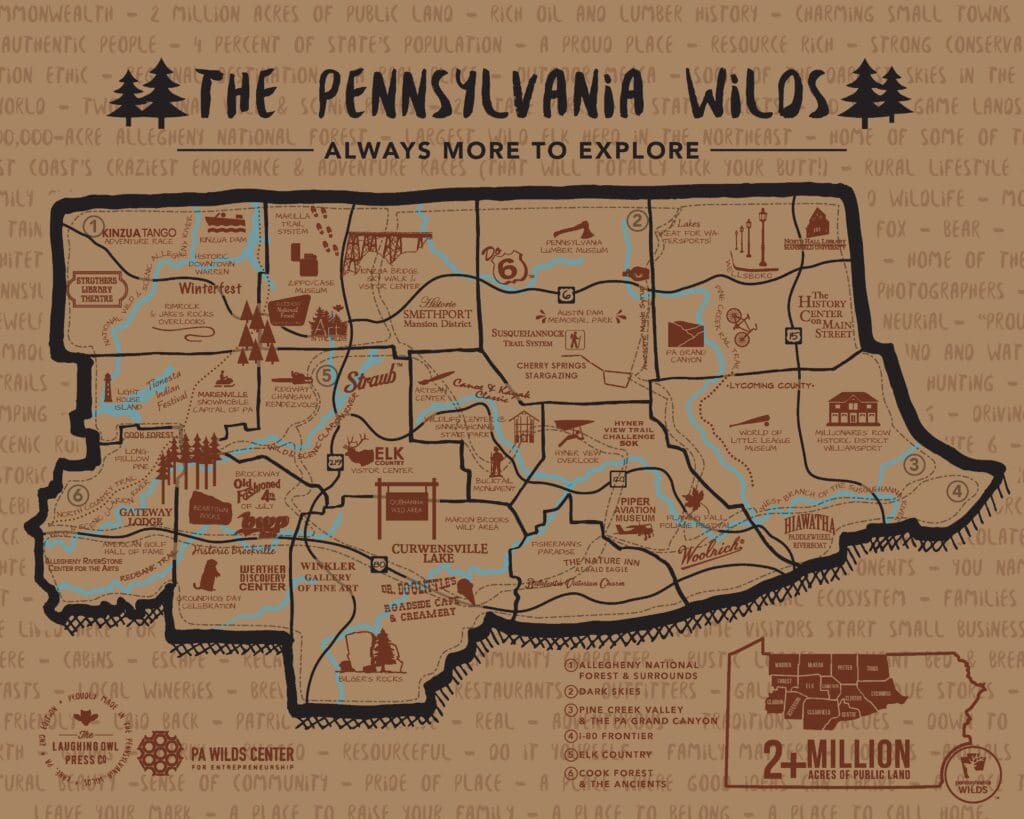 PA Wilds Map 2018