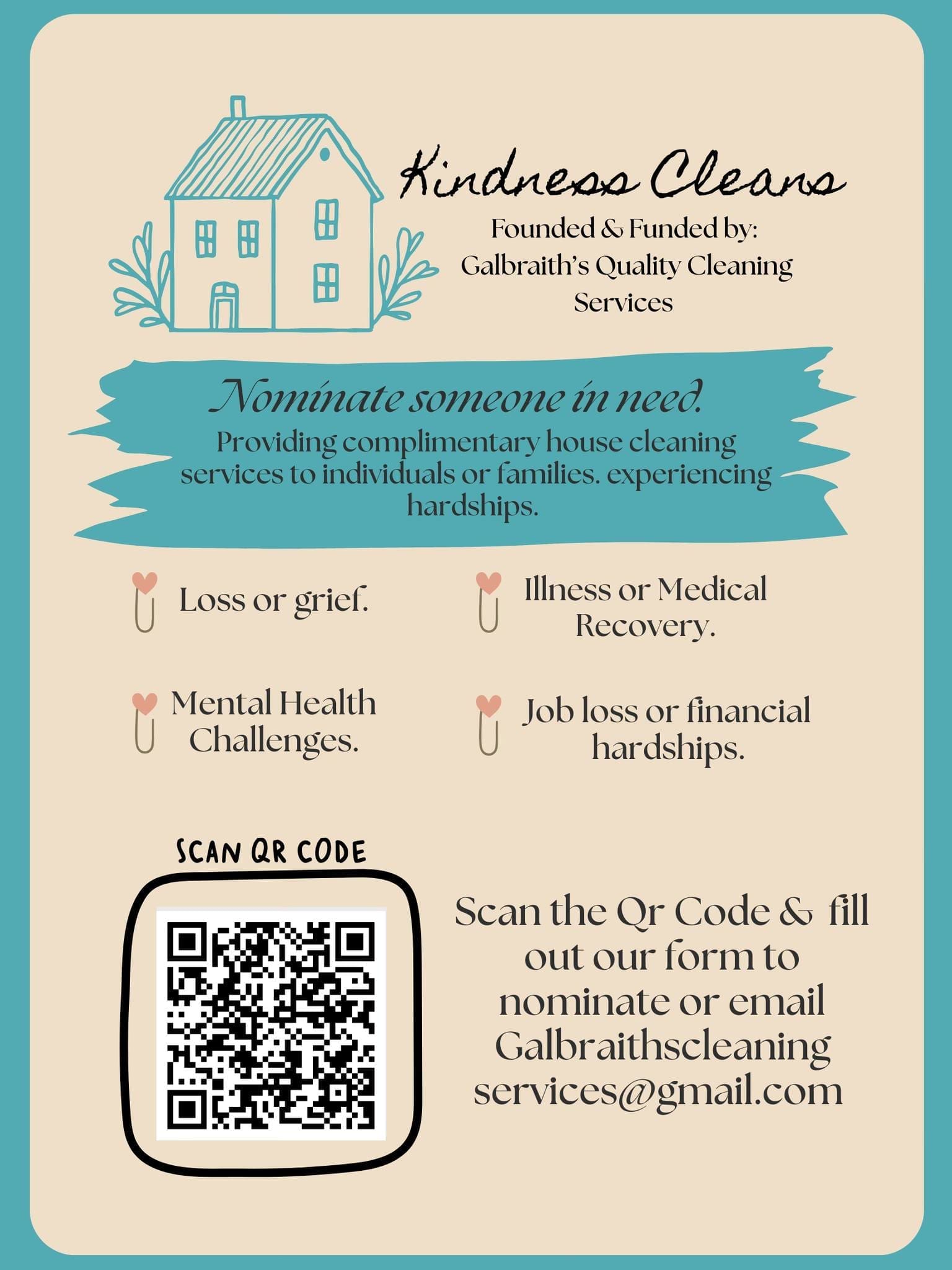 Galbraiths quality cleaning kindness cleans